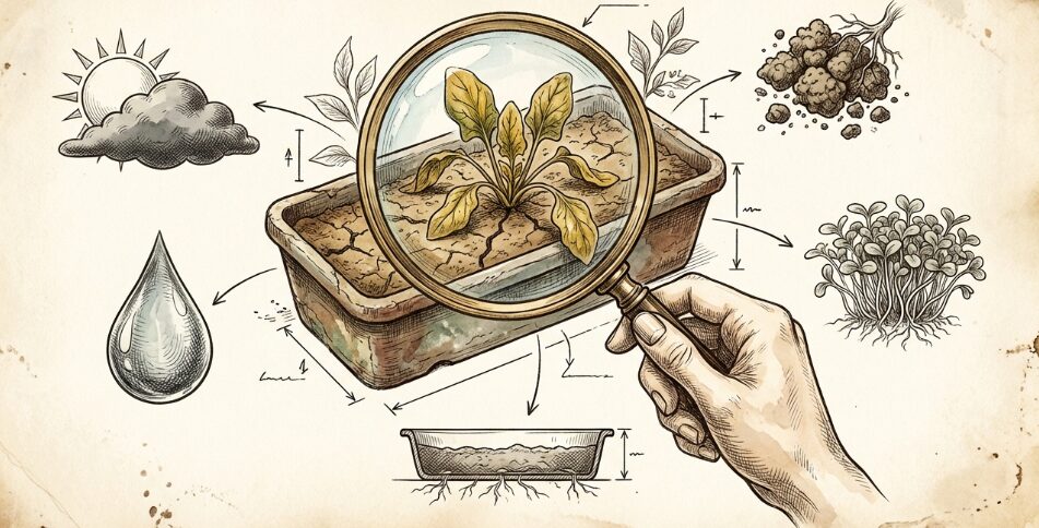 ほうれん草がプランターで大きくならない原因