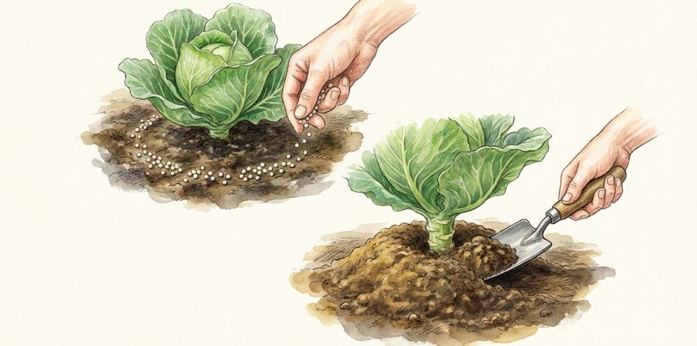 成長に合わせた追肥と土寄せ