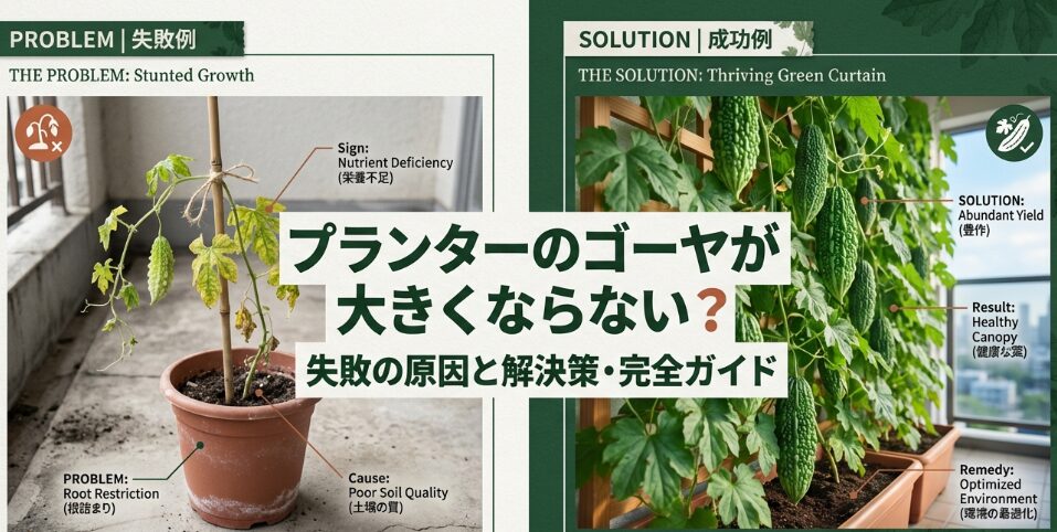 プランターのゴーヤが大きくならない