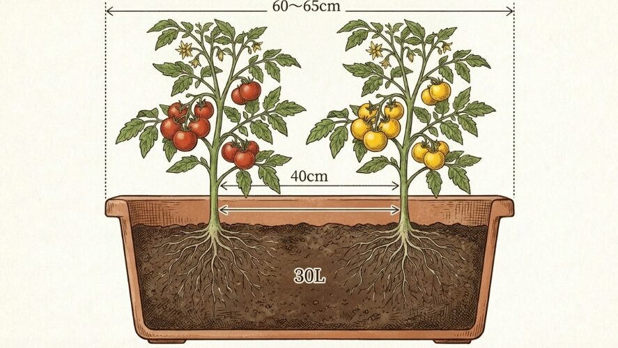 2株植える場合のプランターサイズ