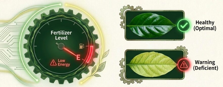 肥料が足りない場合の成長ストップ