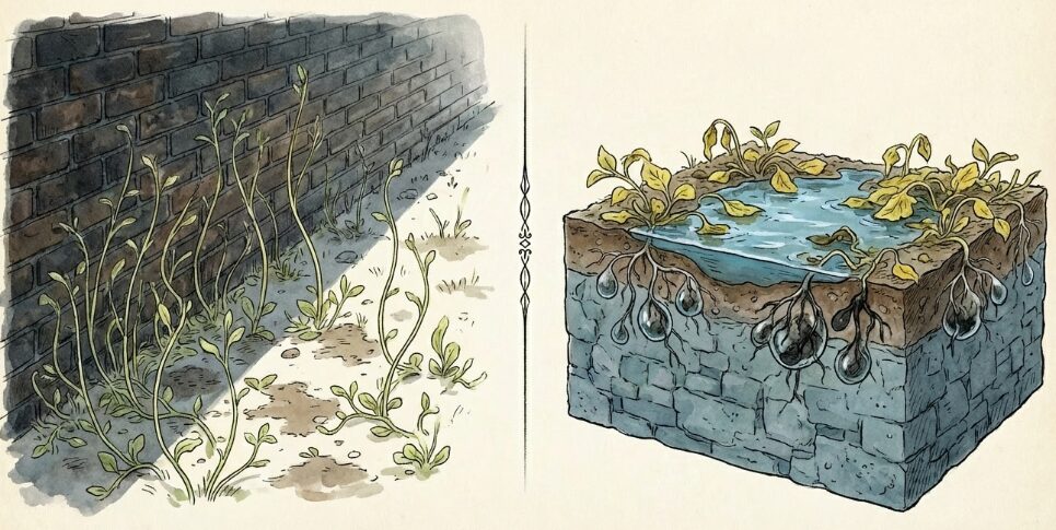 日陰や水はけの悪い土壌での失敗例