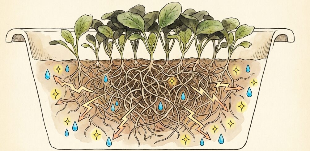 間引きのタイミングの遅れ