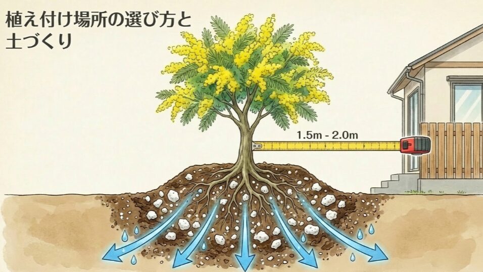 後悔しないミモザの地植え術