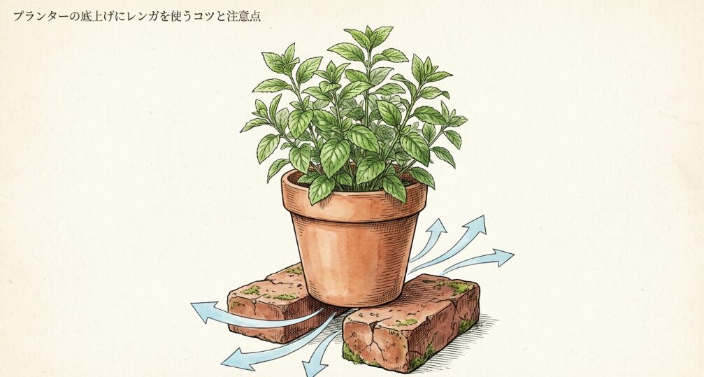 プランターの底上げにレンガを使うコツと注意点