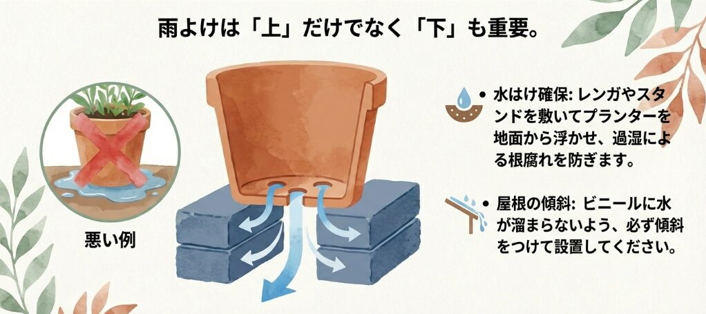 梅雨の長雨から大切な苗を守る