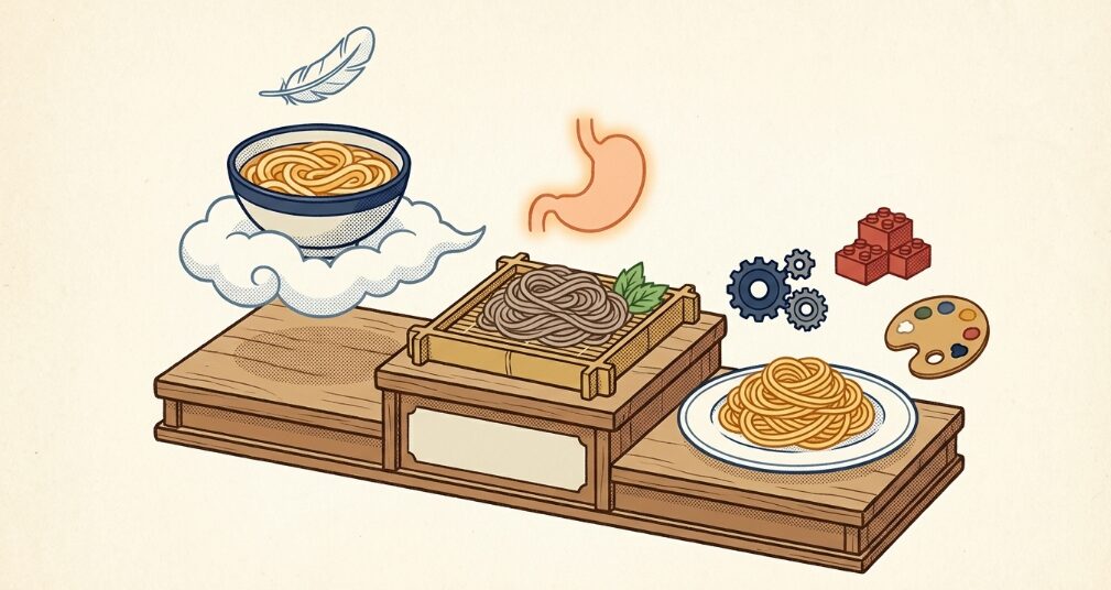 パスタ100g vs うどん・そば100g｜麺類カロリー比較