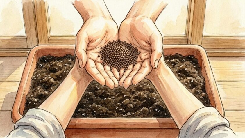 小松菜の栽培にプランターを室内で活用する手順