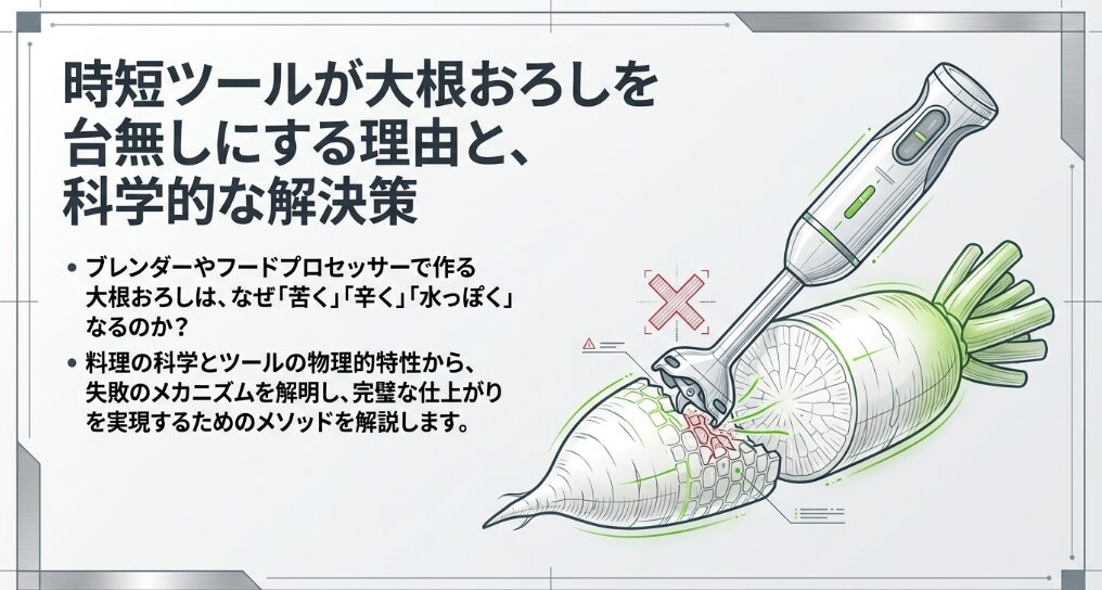 ブレンダーの大根おろしがまずい？