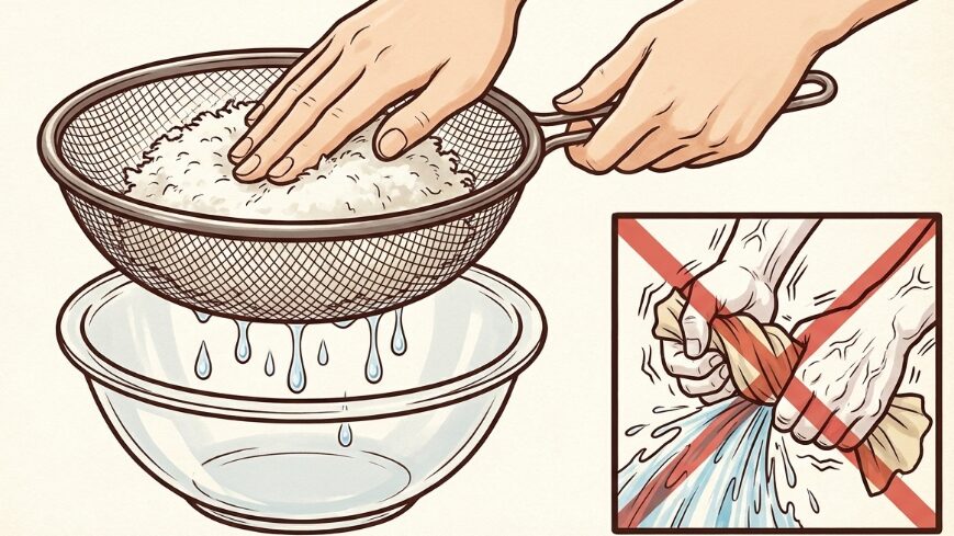 余分な水分をしっかり絞る