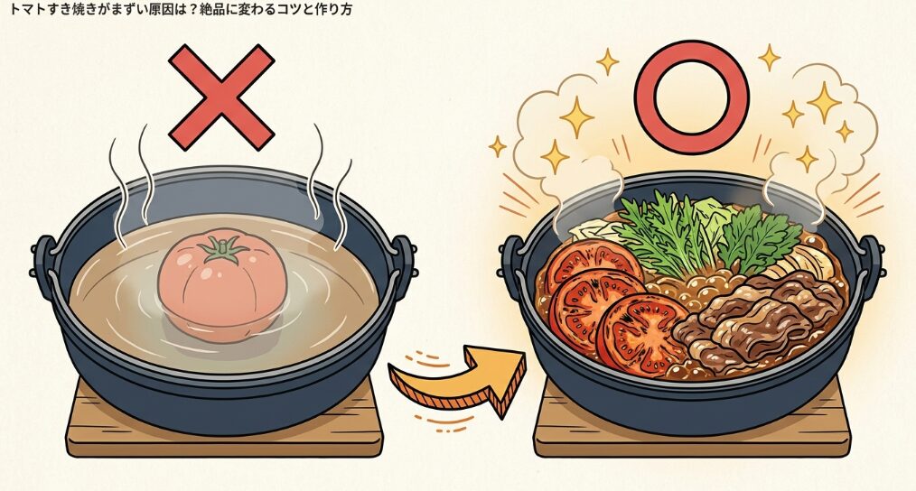 トマトすき焼きがまずい原因は？