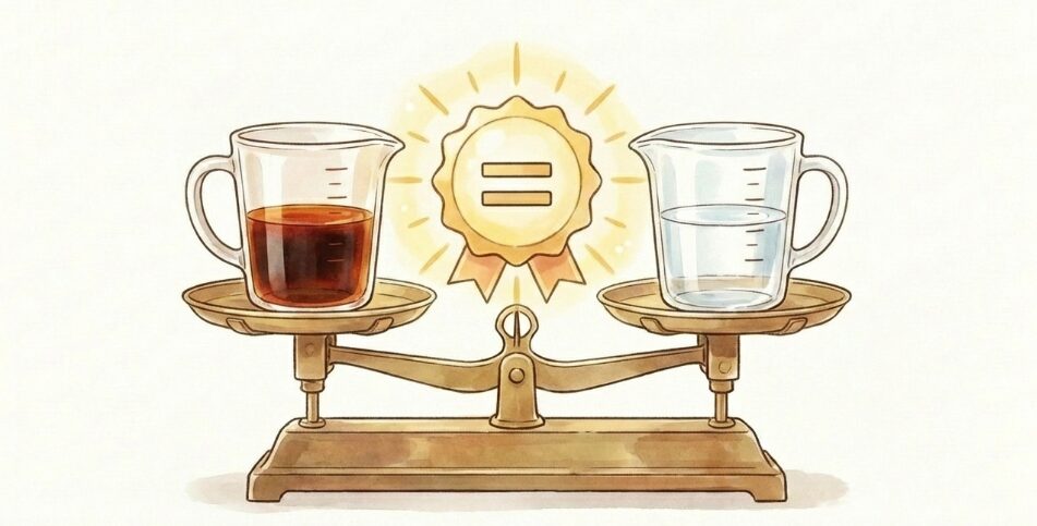 失敗しない味ぽんと水の黄金比率