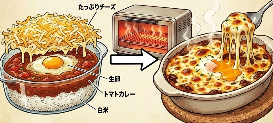 チーズと卵のまろやか焼きカレードリア