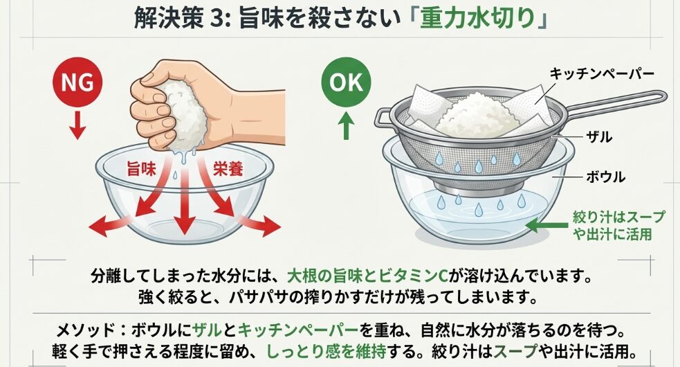 余分な水分を適切に抜く手順