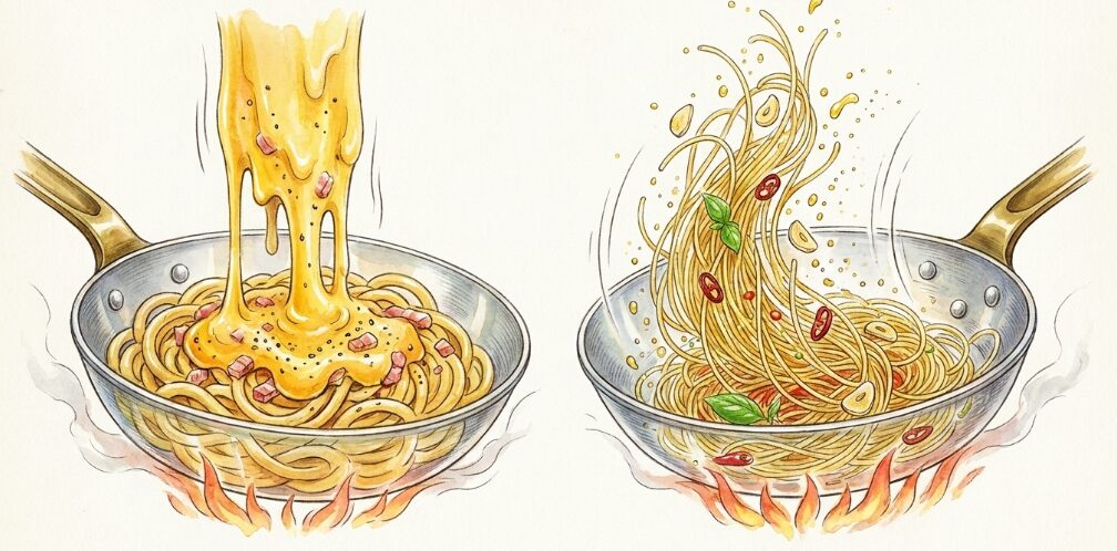 カルボナーラとペペロンチーノの極意
