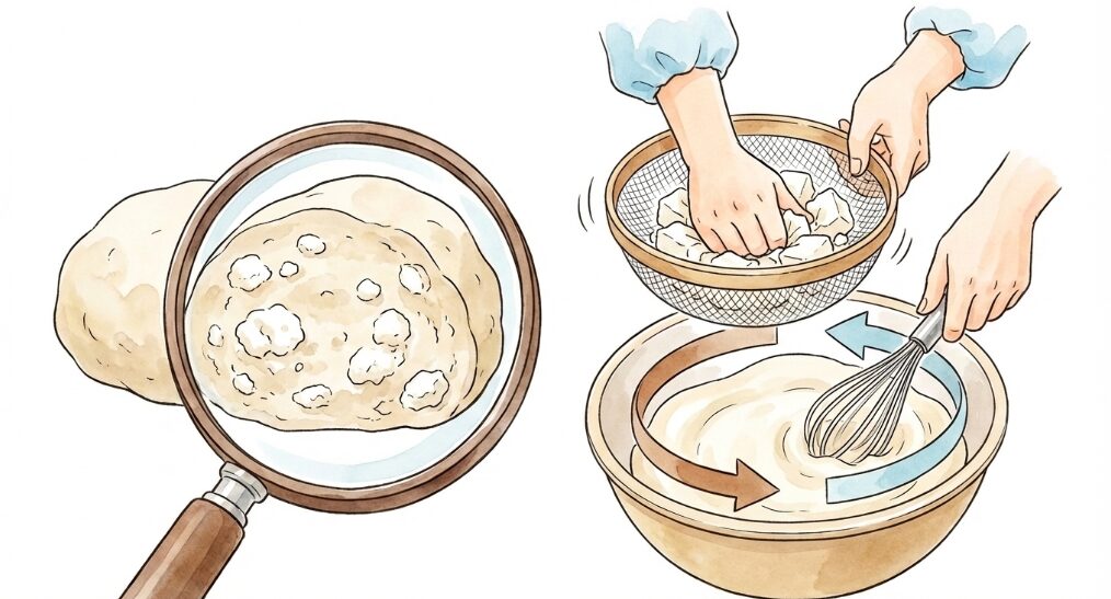 粉っぽい原因と解決策