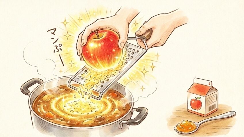すりおろしりんごで甘みをプラス