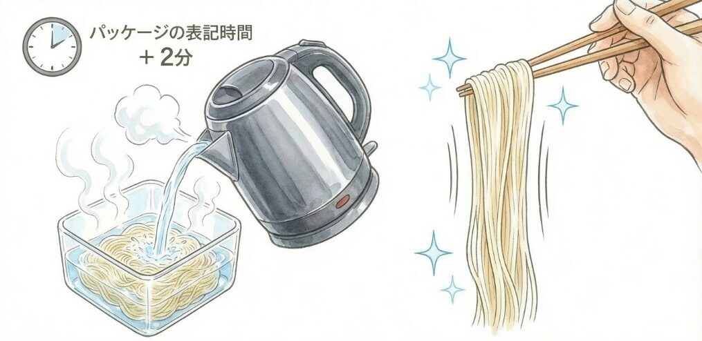 お湯から茹でる通常調理との違い