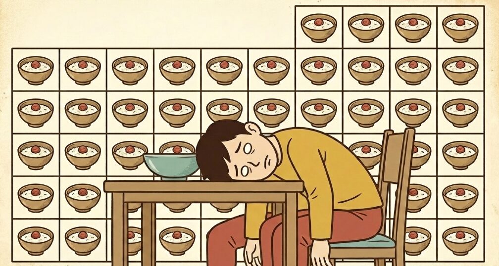 毎日同じお粥のアレンジで飽きた