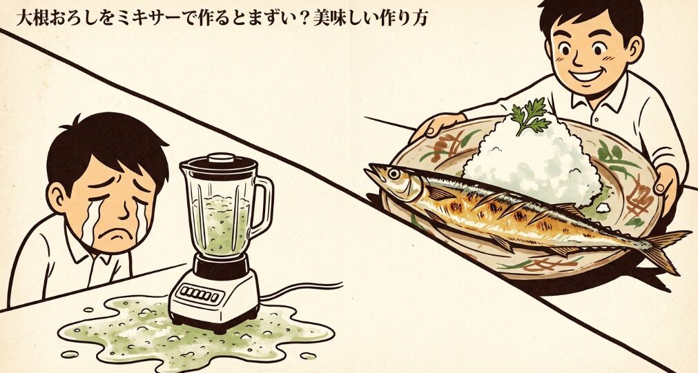 大根おろしをミキサーで作るとまずい？