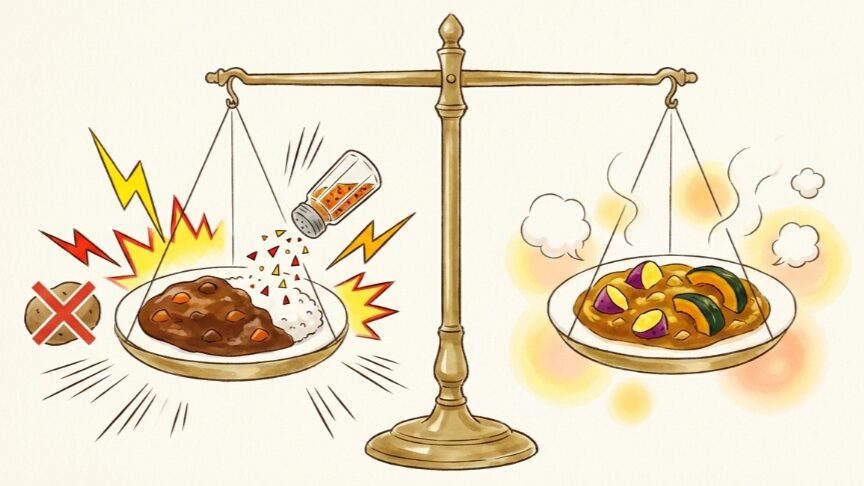 じゃがいもなしの場合の味の変化