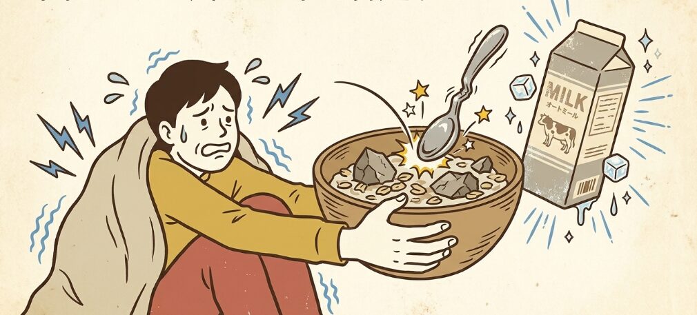 牛乳だけで食べて味が物足りない