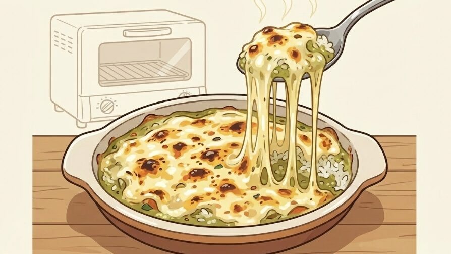 チーズをトッピングしてコクを出す