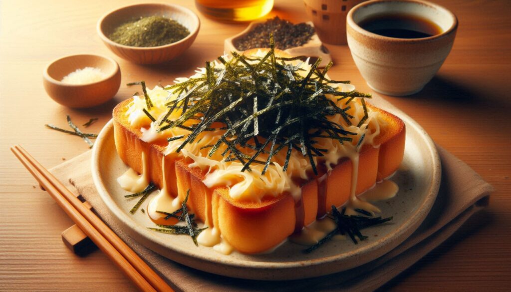 納豆トーストにのりを乗せる和風アレンジ