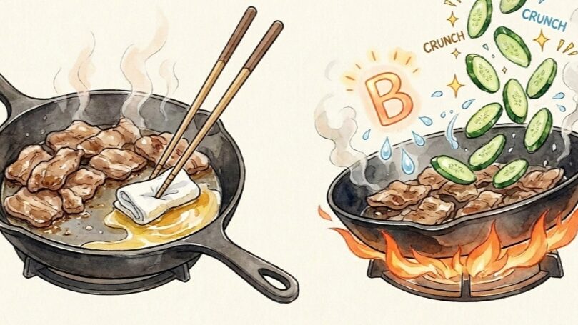 豚肉と合わせて旨味をアップさせる