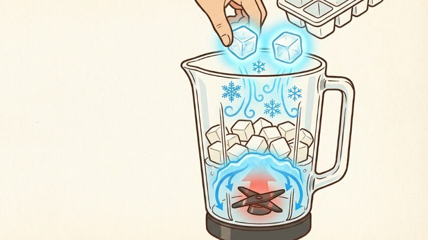 氷を入れて摩擦熱を防ぐコツ