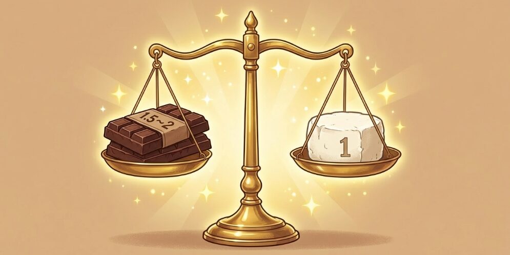 チョコレートと豆腐の黄金比率