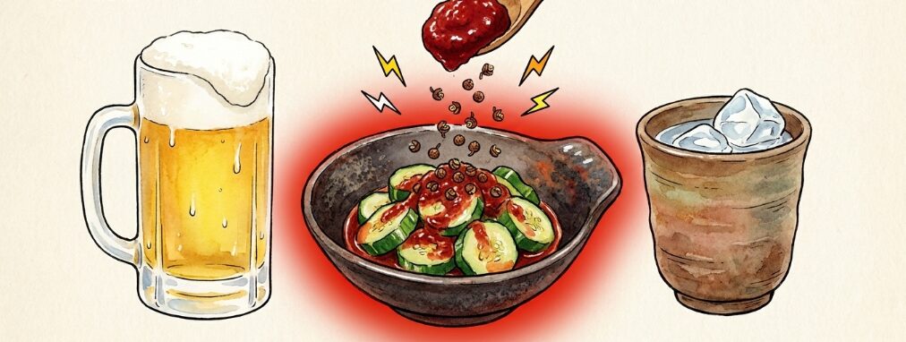 豆板醤を使ってピリ辛おつまみ風に