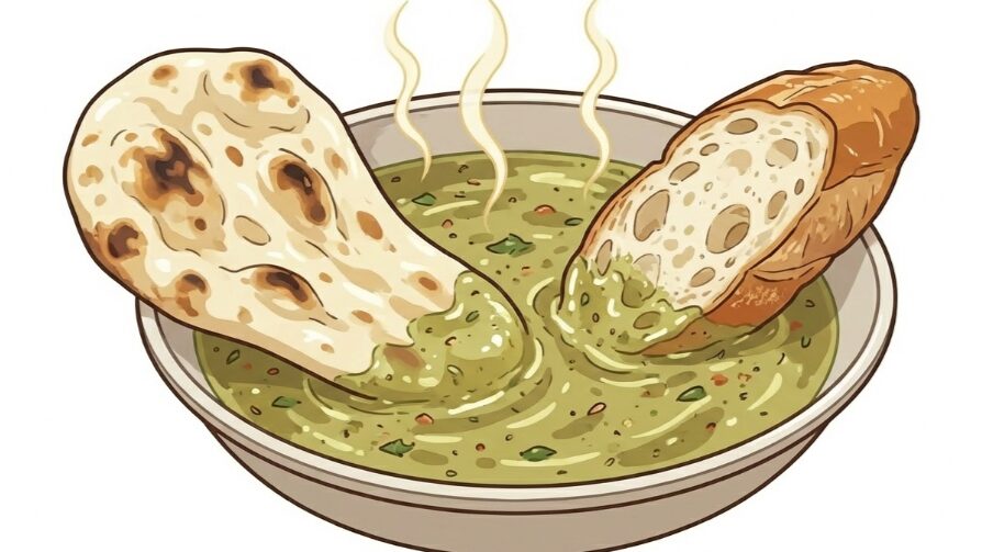 ご飯ではなくナンやパンと合わせる