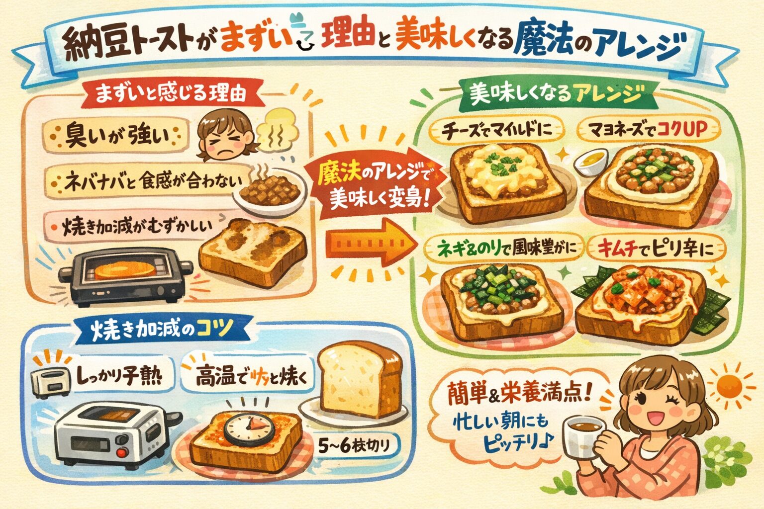 納豆トーストがまずい