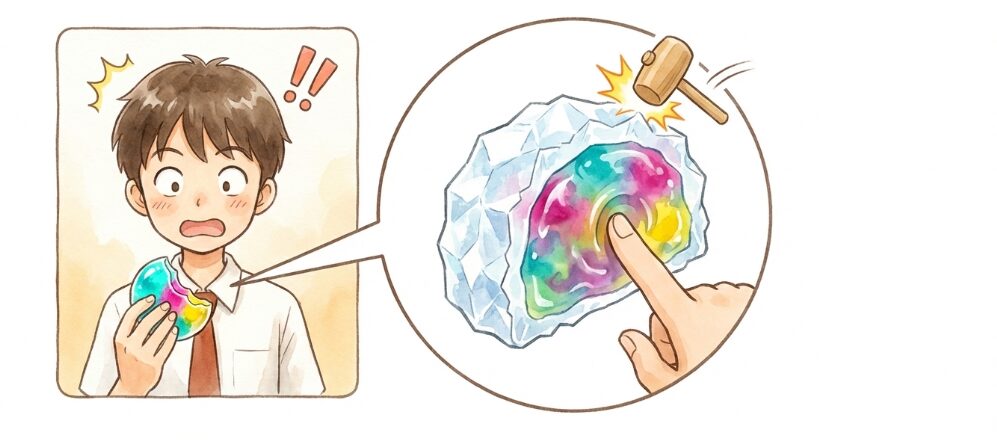 外側と内側の食感のギャップ