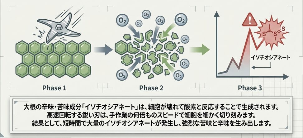 ブレンダーの大根おろしがまずい理由