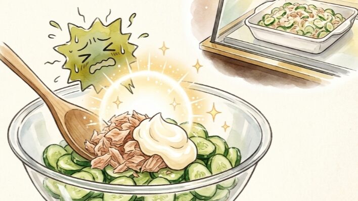 ツナ缶を足してサラダ風にアレンジ