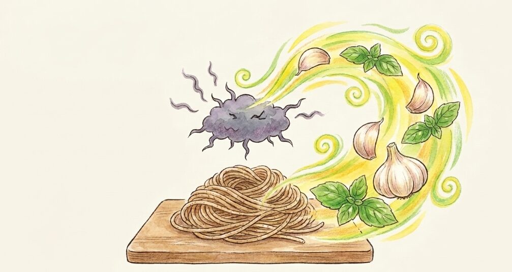 全粒粉パスタの独特な香りと苦味を抑える方法