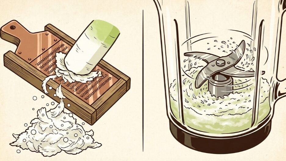 おろし金との風味の違い