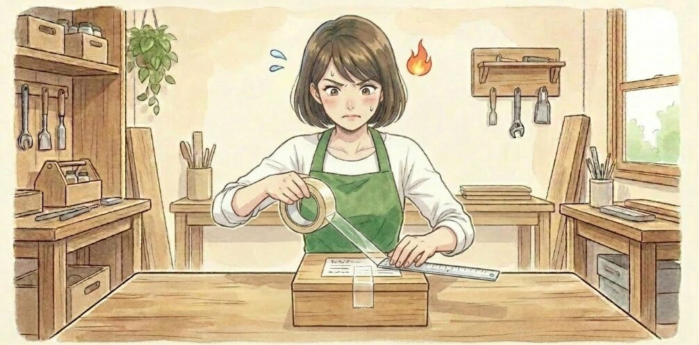 透明梱包用テープ（小物限定の裏技）