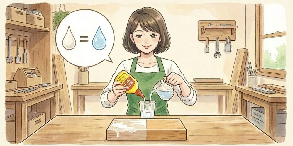 木工用ボンド（水で薄めてコーティング）