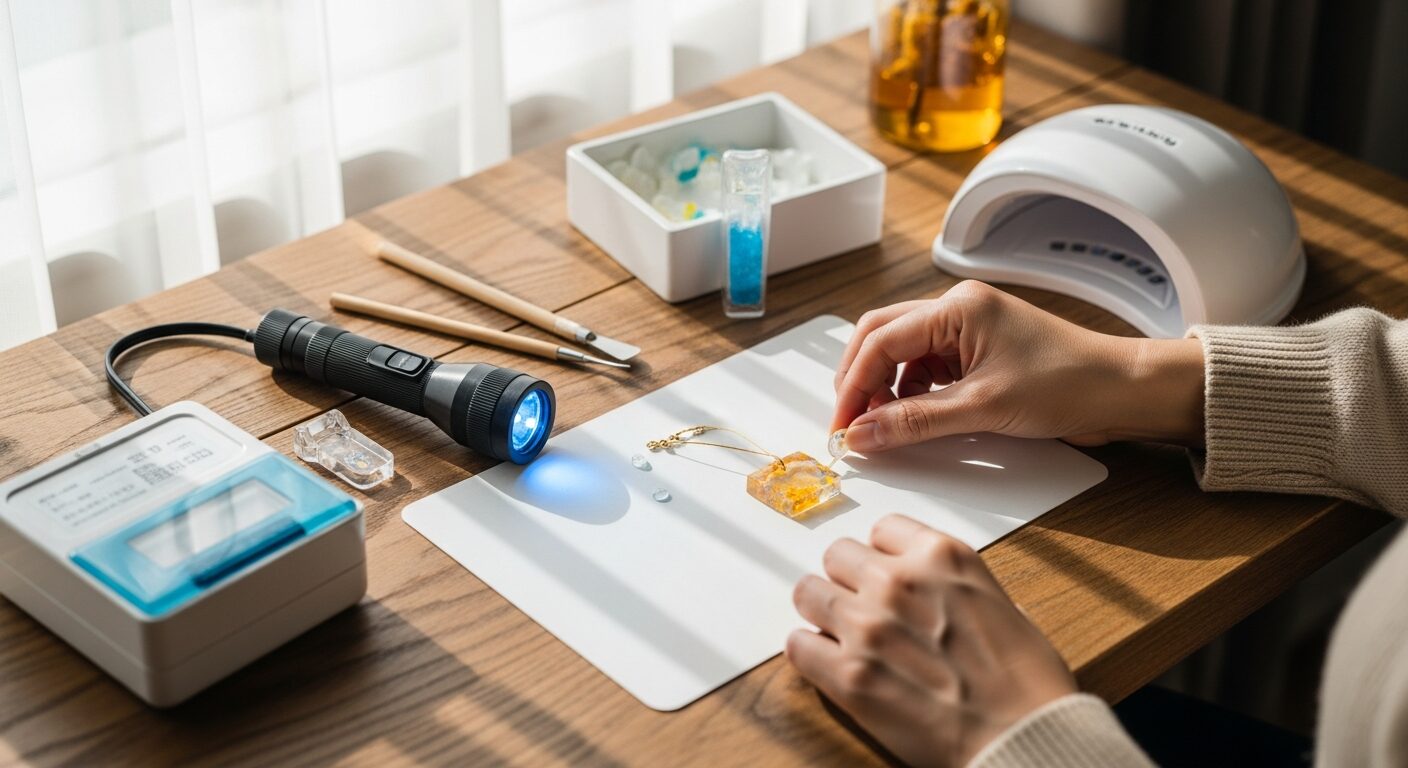 レジン用UVライトの代用