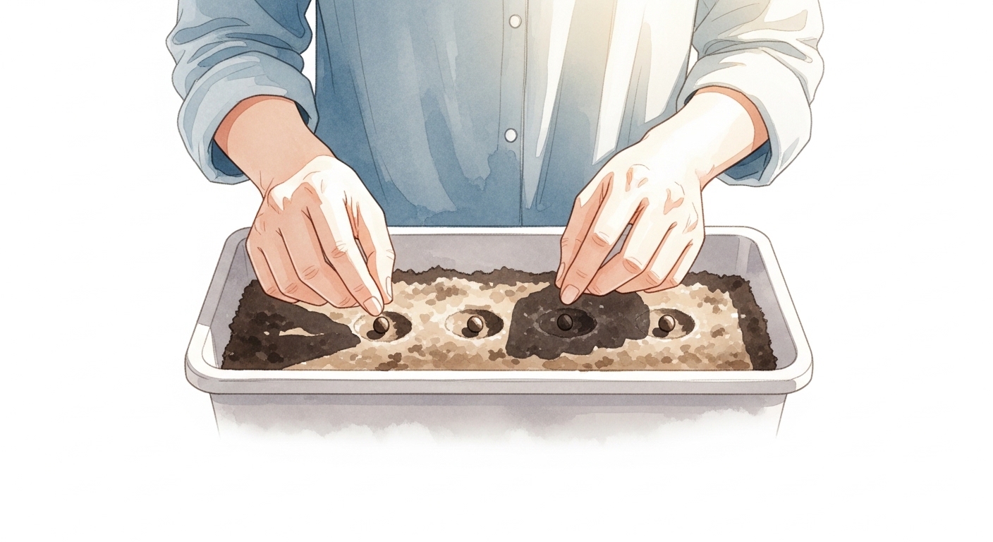 オクラ プランター 種まき