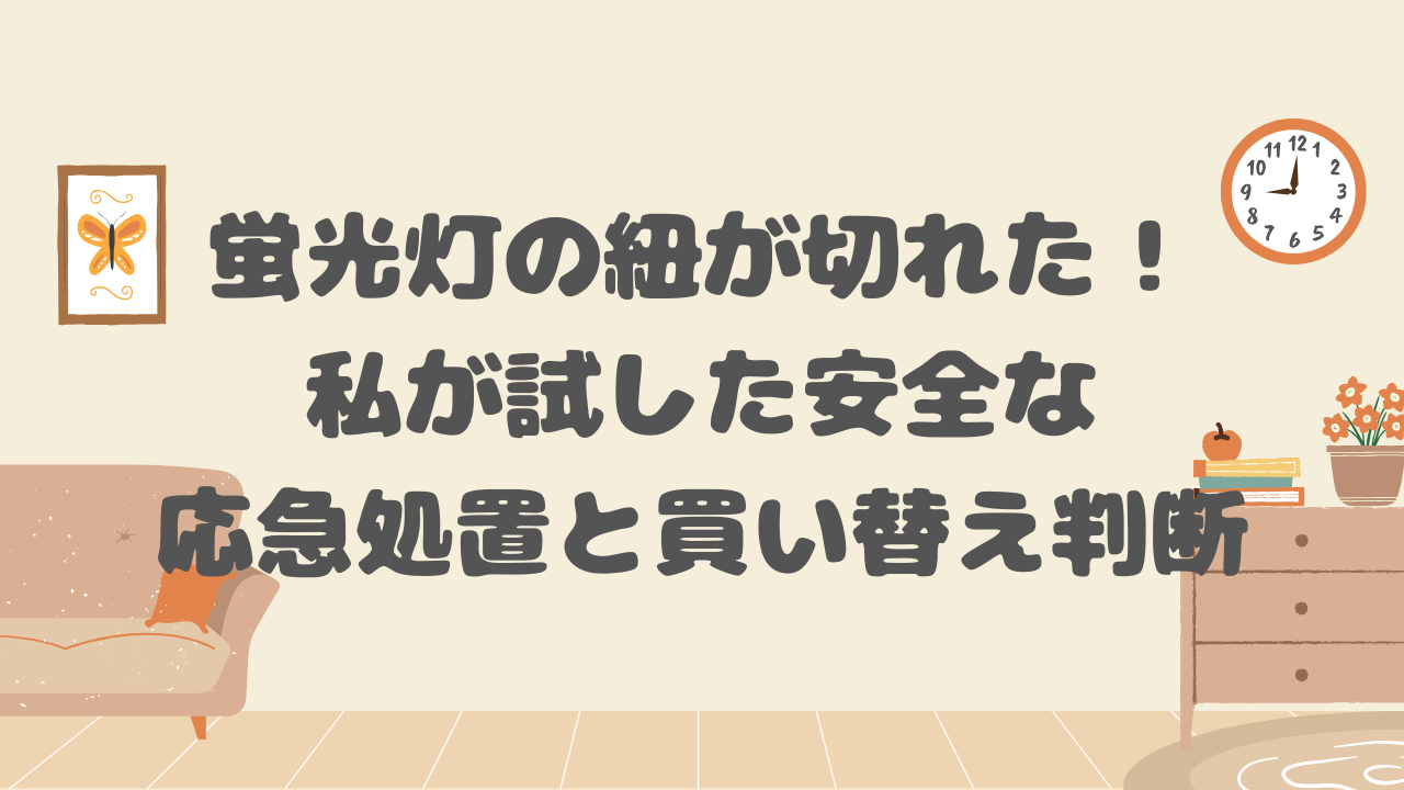 蛍光灯の紐が切れた