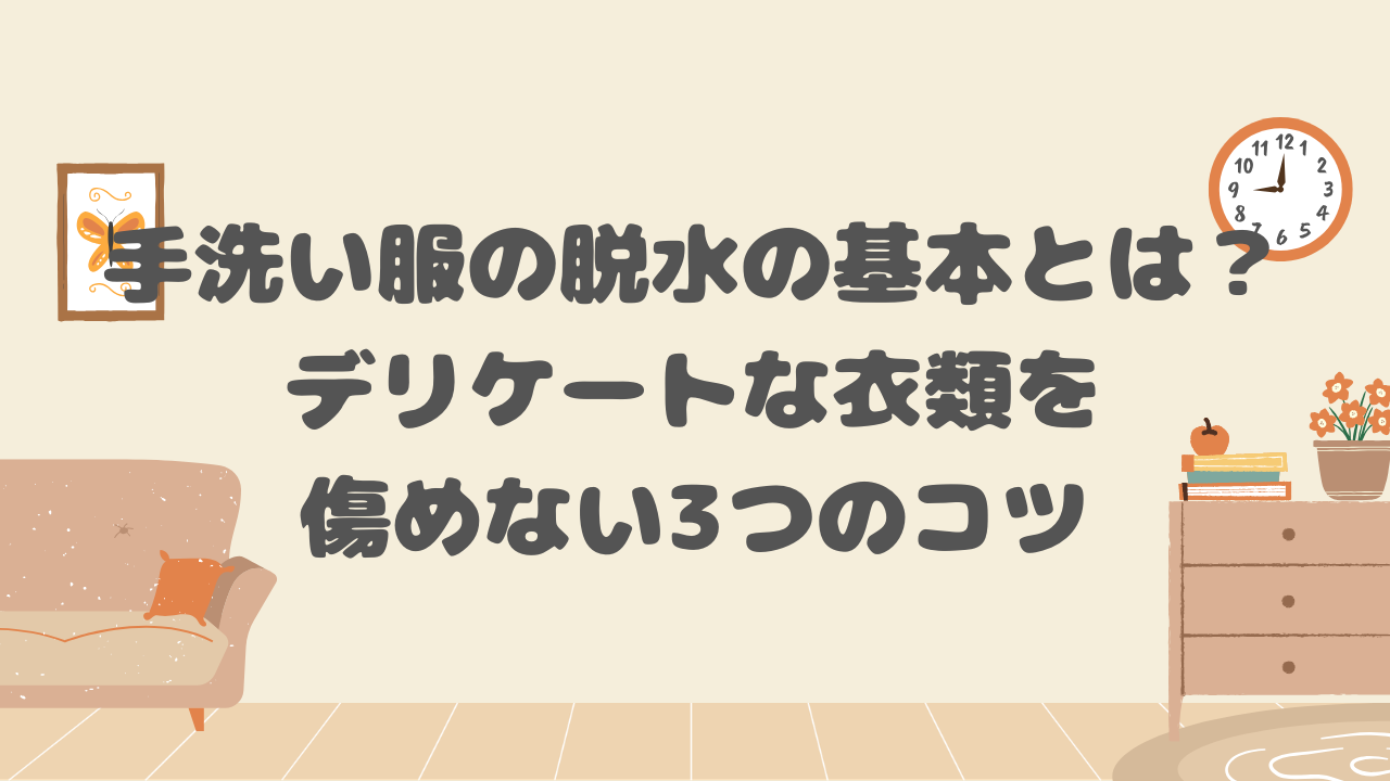 手洗い服の脱水