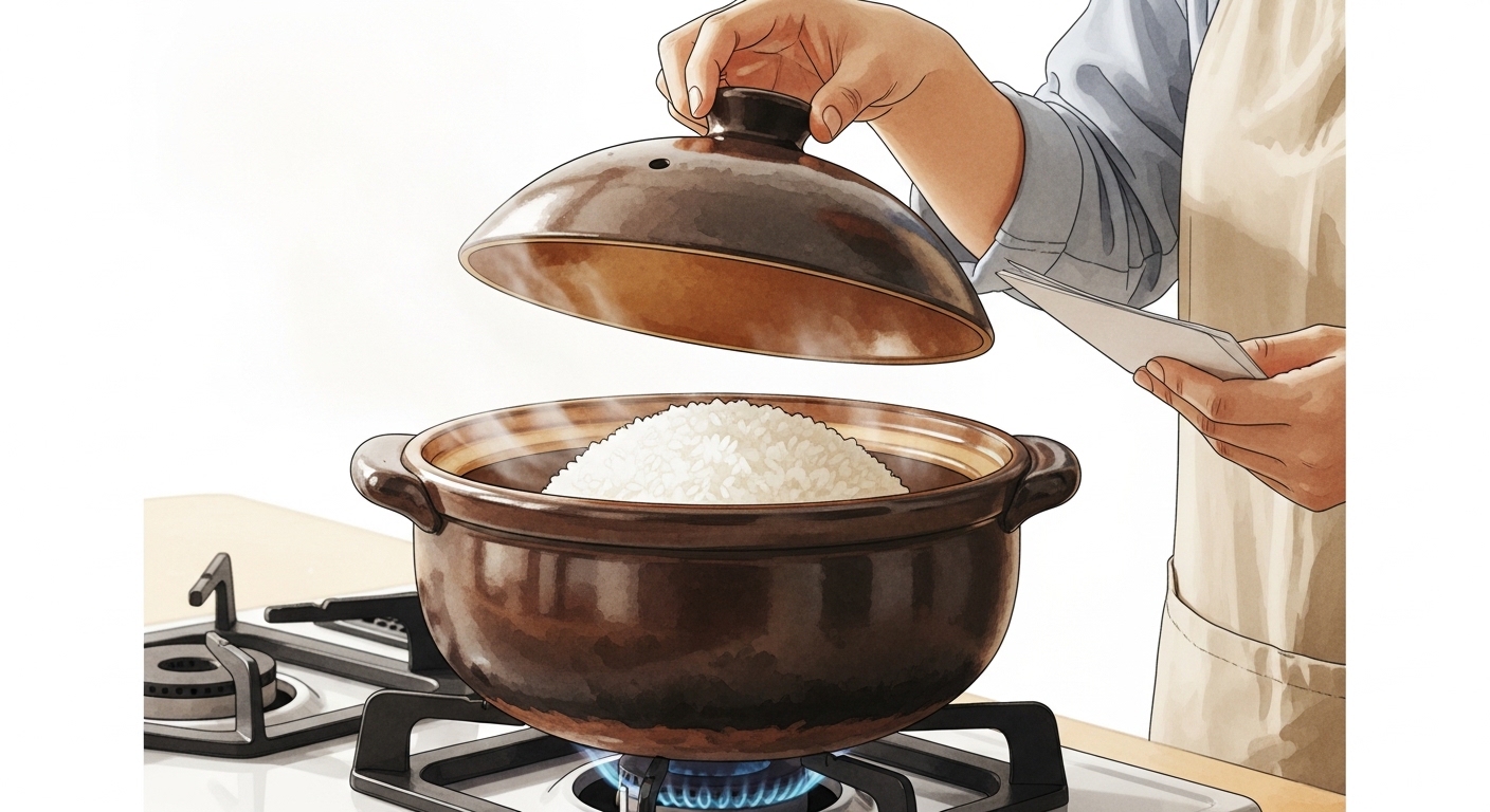 土鍋でご飯の炊き方