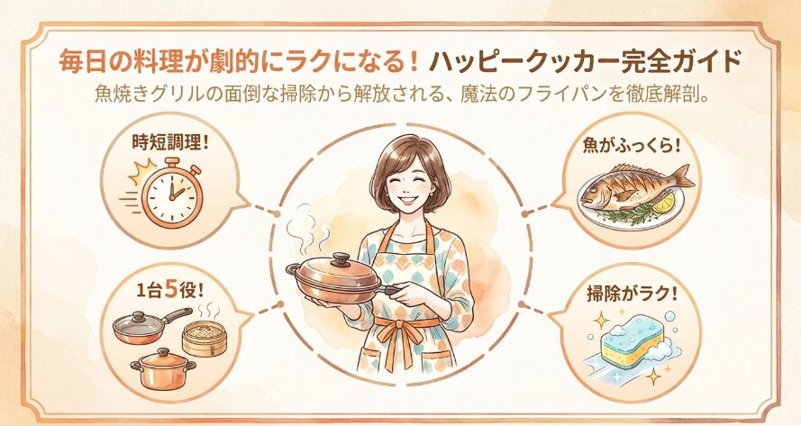 ハッピークッカー両面フライパン【IH・ガス火両用】 口コミ比較