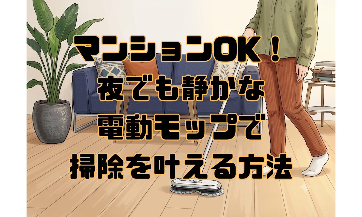 マンションOK！夜でも静かな電動モップで掃除を叶える方法