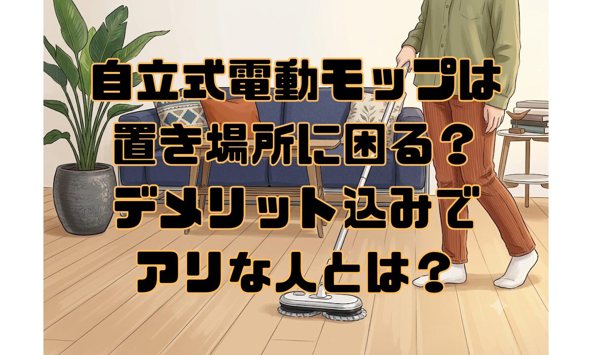 自立式電動モップは置き場所に困る？デメリット込みでアリな人とは？