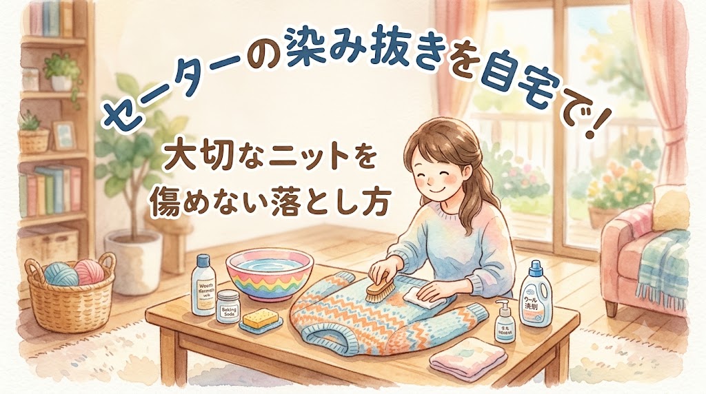 セーターの染み抜きを自宅で!大切なニットを傷めない落とし方と正しい乾かし方のコツ